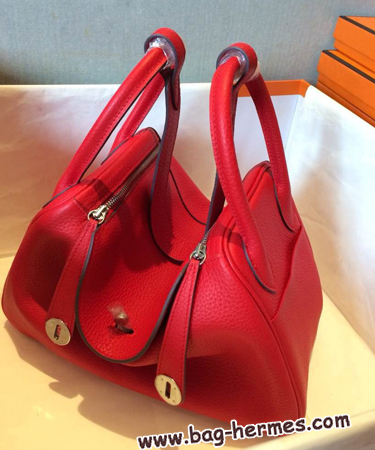 エルメス リンディ30 ルージュヴィフ トリヨン シルバー金具