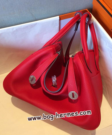 エルメス リンディ30 ルージュヴィフ トリヨン シルバー金具