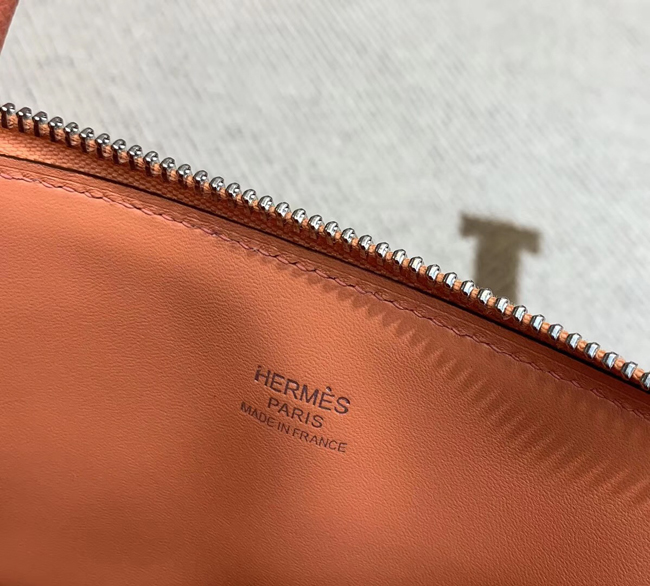 エルメス ボリード27 フラミンゴ ヴォーエプソン シルバー金具