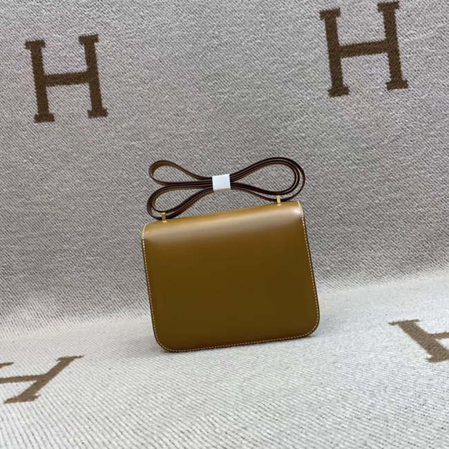 エルメス コンスタンスミニ ゴールド ボックスカーフ ゴールド金具