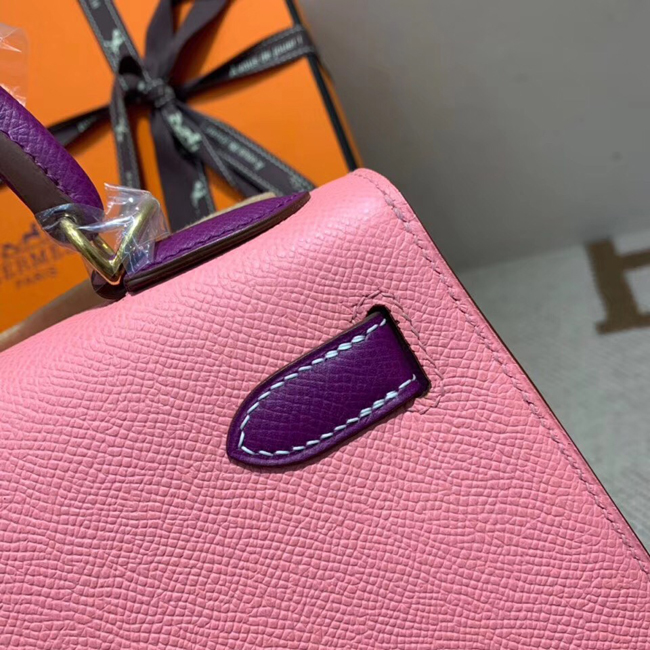 エルメス ケリー28 アネモネ/ピンク ヴォーエプソン ゴールド金具