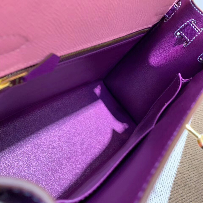 エルメス ケリー28 アネモネ/ピンク ヴォーエプソン ゴールド金具