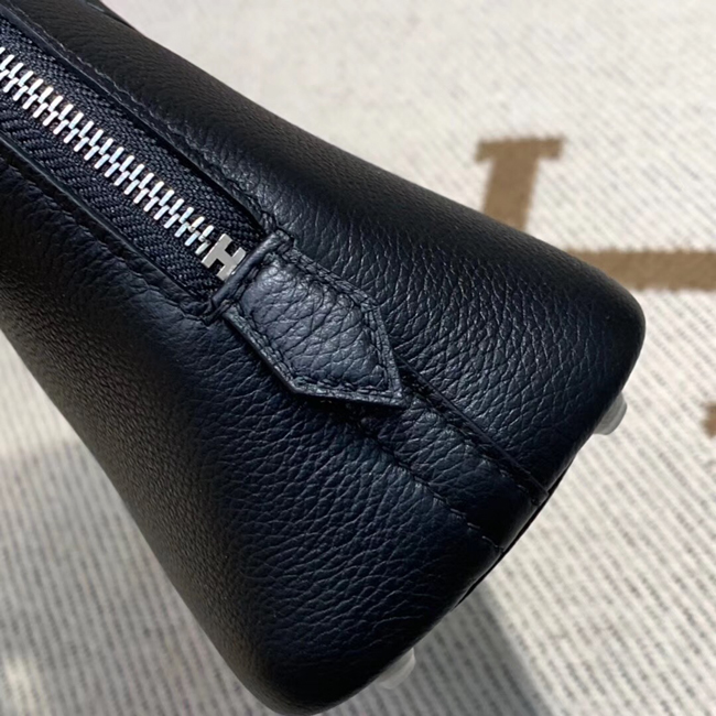 エルメス ボリード1923 18CM ブラック シェーブル シルバー金具