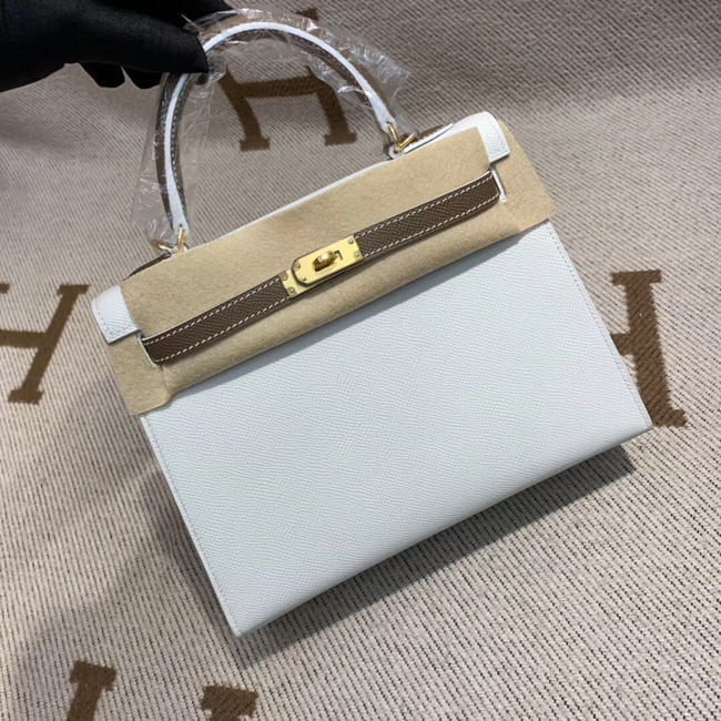 エルメス ケリー28 エトゥープ/クレ ヴォーエプソン ゴールド金具