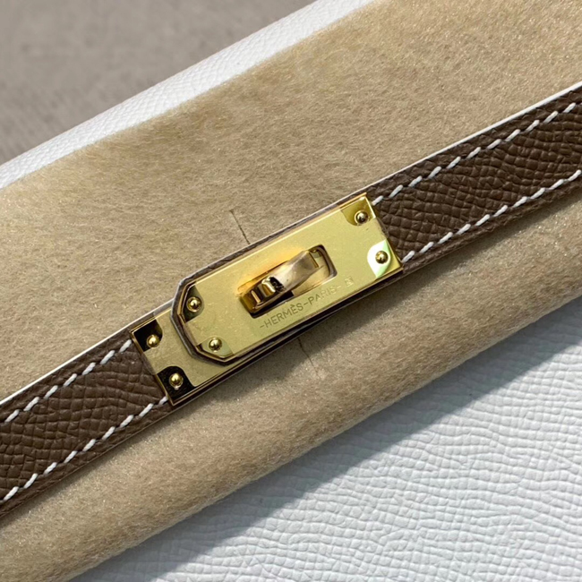 エルメス ケリー28 エトゥープ/クレ ヴォーエプソン ゴールド金具