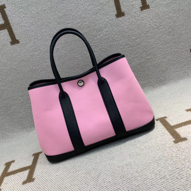 エルメス ガーデンパーティTPM ピンク トワルオフィシエ/フィヨルド シルバー金具
