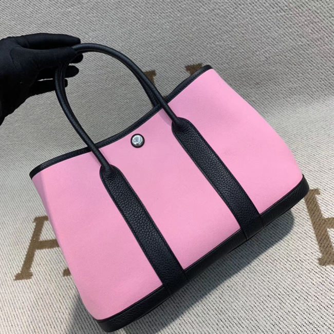 エルメス ガーデンパーティTPM ピンク トワルオフィシエ/フィヨルド シルバー金具