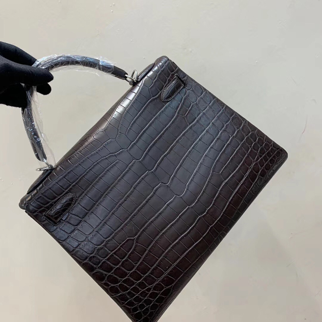 エルメス ケリー28 グレーフォンセ クロコダイル ニロティカス シルバー金具