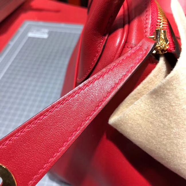 エルメス リンディ30 ルージュヴィフ スイフト ゴールド金具