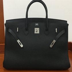 エルメス バーキン40 ブラック トゴ シルバー金具