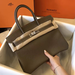 エルメス バーキン30 エトゥープ トゴ シルバー金具