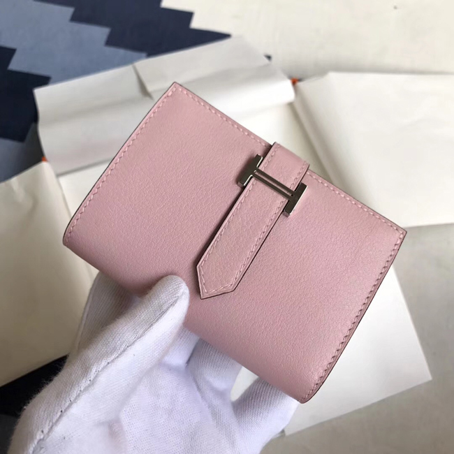 エルメス ベアンカードケース ピンク シェブルミゾル シルバー金具