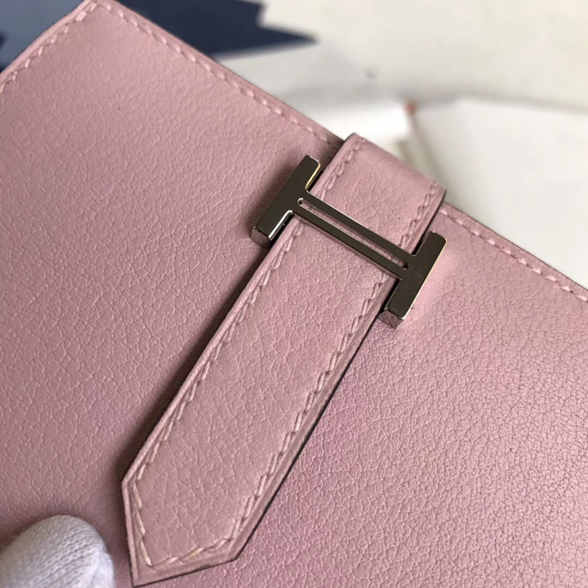 エルメス ベアンカードケース ピンク シェブルミゾル シルバー金具
