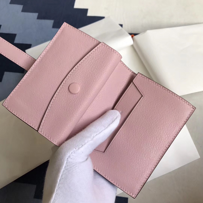 エルメス ベアンカードケース ピンク シェブルミゾル シルバー金具