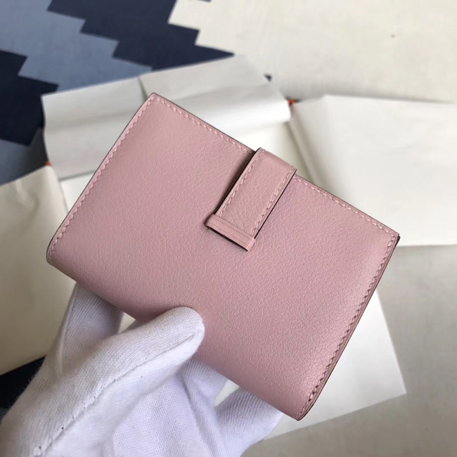 エルメス ベアンカードケース ピンク シェブルミゾル シルバー金具