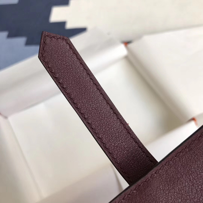 エルメス ベアンカードケース ボルドー シェブルミゾル シルバー金具