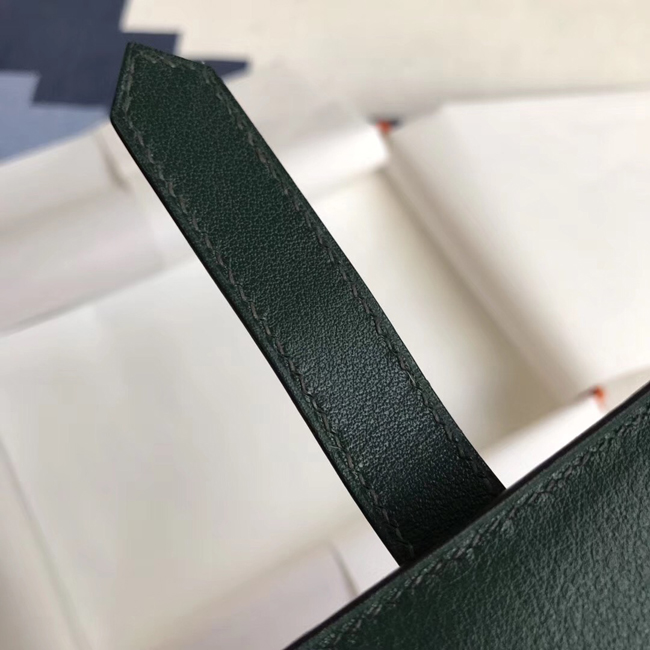 エルメス ベアンカードケース ヴェールアングレ シェブルミゾル シルバー金具