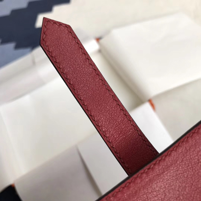 エルメス ベアンカードケース ルージュアッシュ シェブルミゾル シルバー金具