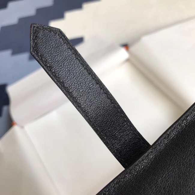 エルメス ベアンカードケース ブラック シェブルミゾル ゴールド金具