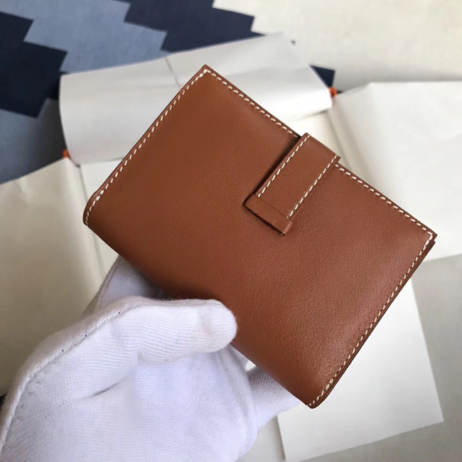 エルメス ベアンカードケース ゴールド シェブルミゾル シルバー金具