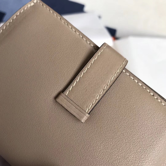 エルメス ベアンカードケース トープ シェブルミゾル シルバー金具