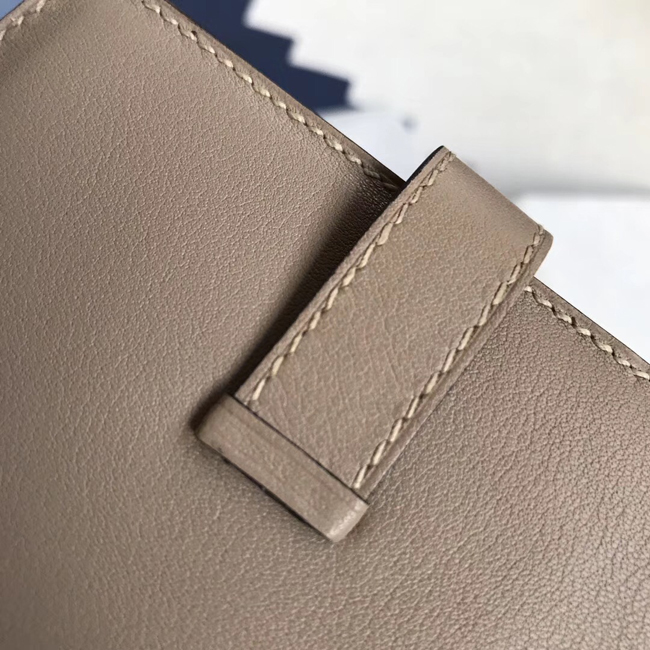 エルメス ベアンカードケース トープ シェブルミゾル ゴールド金具
