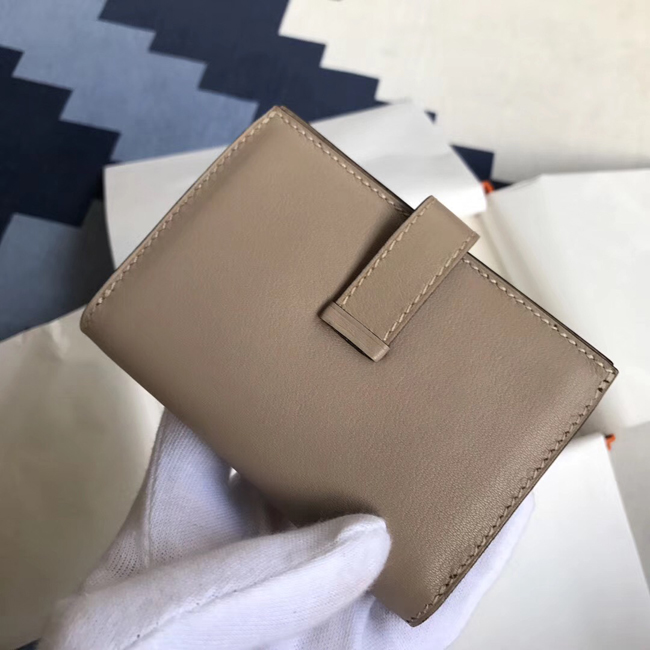 エルメス ベアンカードケース トープ シェブルミゾル ゴールド金具