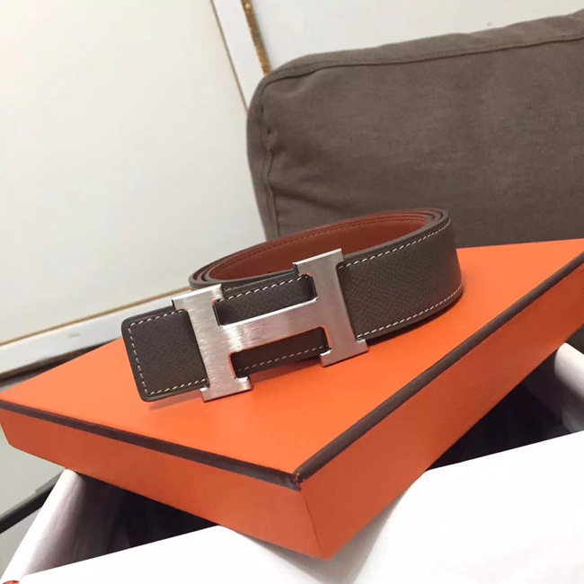 エルメス コンスタンス Hベルト エトゥープ エプソン