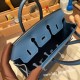 エルメスバーキン 25センチChamois 08 / bleu royal  ブルーロワイヤルシルバー金具 全手縫いbirkin25-022