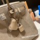 エルメスバーキン 25センチChamois 18/Étoupe Grey グリエレファント シルバー金具 全手縫いbirkin25-024