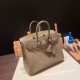 エルメスバーキン 25センチChamois 18/Étoupe Grey グリエレファント シルバー金具 全手縫いbirkin25-024