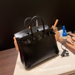 エルメスバーキン 25センチbox So black ブラックシルバー金具 全手縫いbirkin25-025