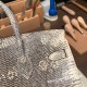 エルメスバーキン 25センチLizard リザードナチュラ1B/ Ombreオンブレゴールド金具  全手縫いbirkin25-027