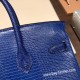 エルメスバーキン 25センチLizard リザードナチュラ73/Blue Saphir  ブルーサフィールゴールド金具  全手縫いbirkin25-030