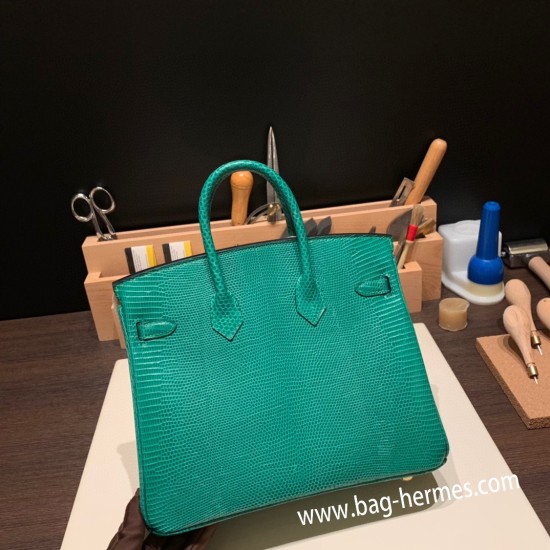 エルメスバーキン 25センチLizard リザードナチュラ1K/Bambou バンブーゴールド金具  全手縫いbirkin25-038