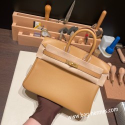 エルメスバーキン 25センチスイフト swift ビスキュイ4B/Biscuiゴールド金具  全手縫いbirkin25-076