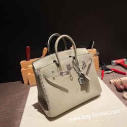 エルメスバーキン 25センチトゴ Togo セージQ1 /Sauge シルバー金具 全手縫いbirkin25-108