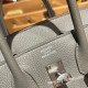 エルメスバーキン 25センチトゴ Togo グリメイヤー0L/ Gris Meyer シルバー金具 全手縫いbirkin25-115