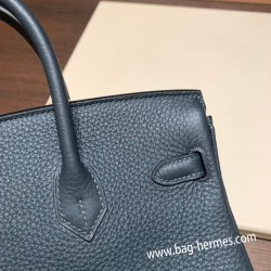 エルメスバーキン 25センチトゴ Togo ヴェールシプレス&ディープブルー6O/Vert Cypres & S4 /Deep Blue  ゴールド金具  全手縫いbirkin25-148