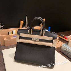 エルメスバーキン 25センチトゴ Togo エベーヌ46/Ebene シルバー金具 全手縫いbirkin25-161