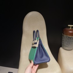 【エルメス】バーキン 25 ヴォーエプソン 1K バンブー ×73 ブルーサフィール ゴールド金具｜爽やかなツートンカラー エレガントな日常バッグ