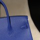 【エルメス】バーキン 25 ヴォーエプソン 7T ブルーエレクトリック シルバー金具｜鮮烈なネオンブルー モダンでカリスマ的な日常バッグ