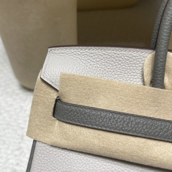 【2024-2025 最新】エルメス バーキン 25 トゴ革 80 パールグレー ×0L グリメイヤー シルバー金具｜ニュートラルなグレー調マッチング 現代的ファッション感