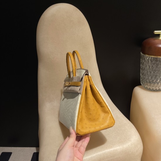 3C /Parchemin パルシュマン & 22 /Saffron サフラン珍しいカラーブロック 25cm Birkin|柔らかい素材・平滑表面・優れた通気性・高い耐磨耗性!エルメスバーキンオーストリッチ 25センチ ゴールド金具 3C /Parchemin パルシュマン & 22 /Saffron サフラン珍しいカラーブロック 25cm Birkin|柔らかい素材・平滑表面・優れた通気性・高い耐磨耗性!エルメスバーキンオーストリッチ 25センチ ゴールド金具