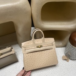 S2 Trench  トレンチ ゴールド金具 エルメスバーキンオーストリッチ 25センチ 高級カスタムメイド Birkin 25cm 南アフリカ KK オーストリッチ  