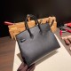 エルメスバーキン 25 外縫い 89 Black (Noir)ブラック全手縫いbirkin25-w013