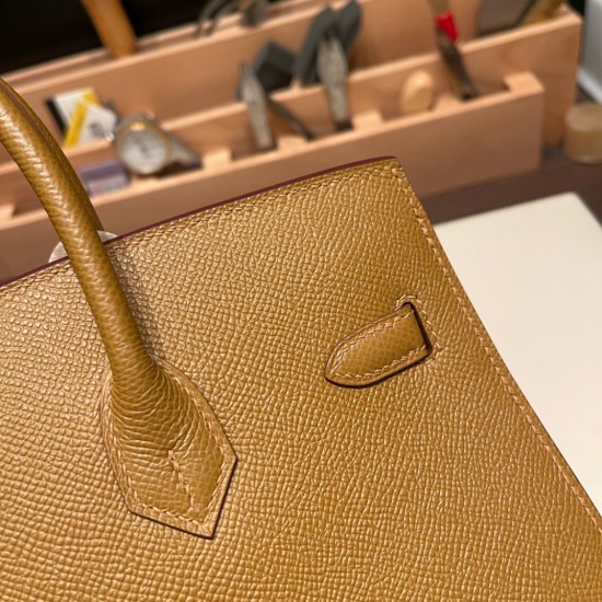 エルメスバーキン 25 外縫い ブロンズドレBronze color Madame calfskin 全手縫いbirkin25-w016