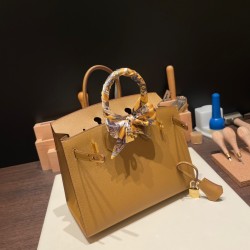 エルメスバーキン 25 外縫い ブロンズドレBronze color Madame calfskin 全手縫いbirkin25-w016