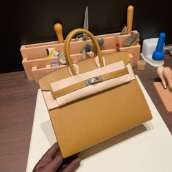 エルメスバーキン 25 外縫い ブロンズドレU8 Bronze Dore 全手縫いbirkin25-w017