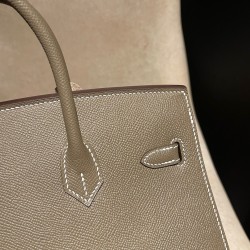 【希少・定番】バーキン 25cm 外縫い Birkin 25cm 外縫い 18 Étoupe Grey（エトゥープ） 全手縫い エルメス バッグ ヴォーエプソン Epsom